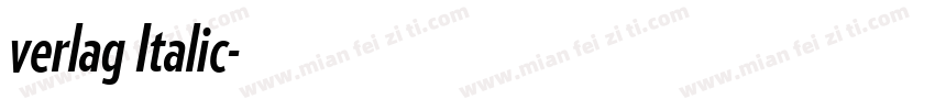 verlag Italic字体转换
